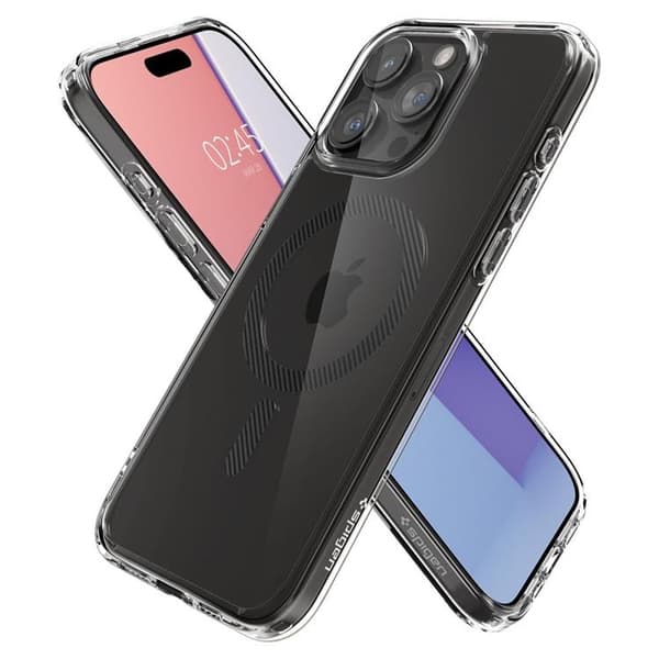 Spigen iPhone 15 Pro Mobilskal Magsafe Hybrid - Carbon Fiber