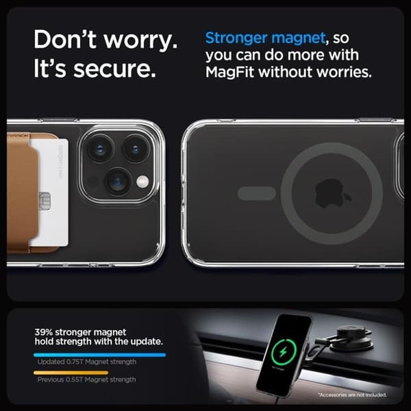 Spigen iPhone 15 Pro Max Mobilskal Magsafe Hybrid - Graphite