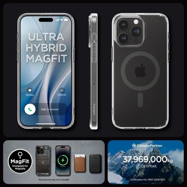 Spigen iPhone 15 Pro Max Mobilskal Magsafe Hybrid - Graphite