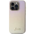Miniatyrbild 3 av 8: Guess iPhone 15 Pro Mobilskal Saffiano Iridescent Script - Guld