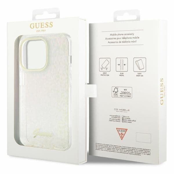 Guess iPhone 15 Pro Max Mobilskal IML Mirror Disco Iridescentgo