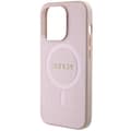 Miniatyrbild 5 av 7: Guess iPhone 15 Pro Mobilskal Magsafe Saffiano - Rosa