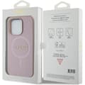 Miniatyrbild 7 av 7: Guess iPhone 15 Pro Mobilskal Magsafe Saffiano - Rosa