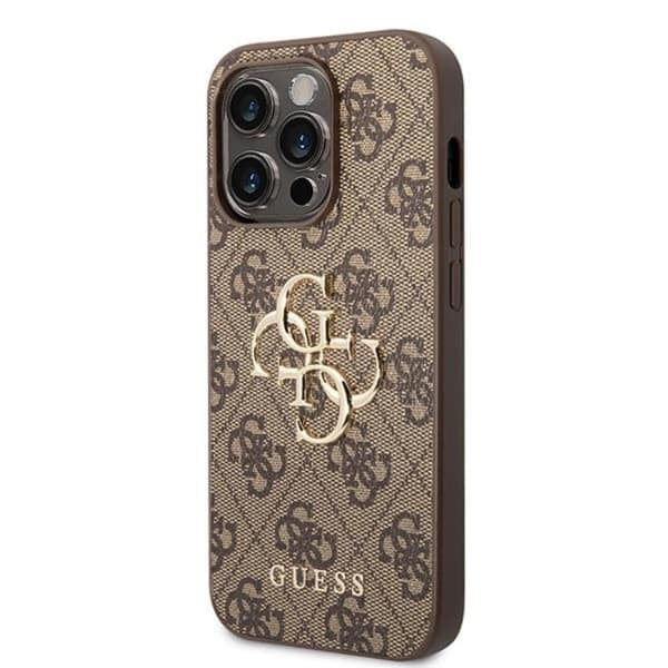 Guess iPhone 15 Pro Max Mobilskal Big Metall Logo - Brun