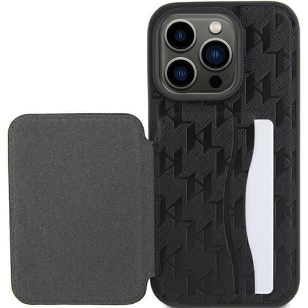 Karl Lagerfeld iPhone 15 Pro Max Mobilskal Korthållare Monogram Ikonik