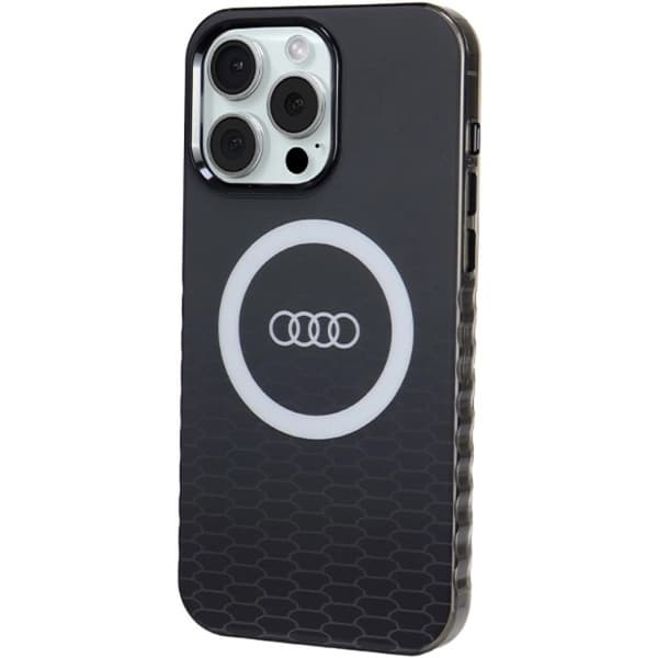 Audi iPhone 15 Pro Max Mobilskal Magsafe IML Big Logo - Svart