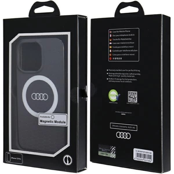 Audi iPhone 13/13 Pro Mobilskal Magsafe IML Big Logo - Svart