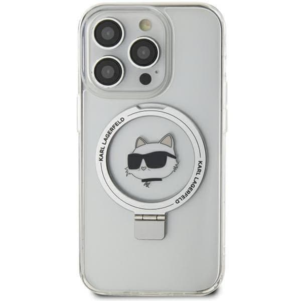 KARL LAGERFELD iPhone 15 Pro Max Mobilskal MagSafe Ringställ Choupette