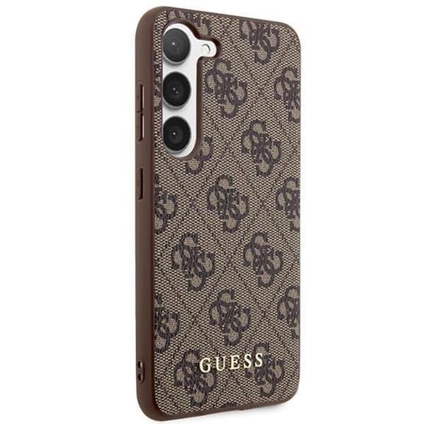 Guess Galaxy S24 Plus Mobilskal Metall Guld Logo - Brun