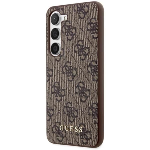 Guess Galaxy S24 Plus Mobilskal Metall Guld Logo - Brun