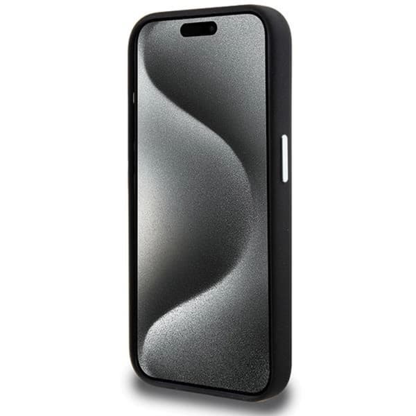 BMW iPhone 15 Pro Mobilskal Magsafe Signature Liquid Silikon - Svart