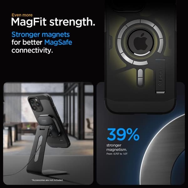 Spigen iPhone 15 Mobilskal Magsafe Tough Armor - Svart