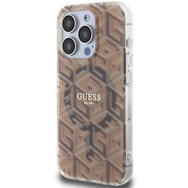 Guess iPhone 15 Pro Mobilskal Magsafe IML GCube - Brun