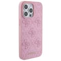 Miniatyrbild 4 av 8: Guess iPhone 15 Pro Max Mobilskal Leather Stamped - Rosa