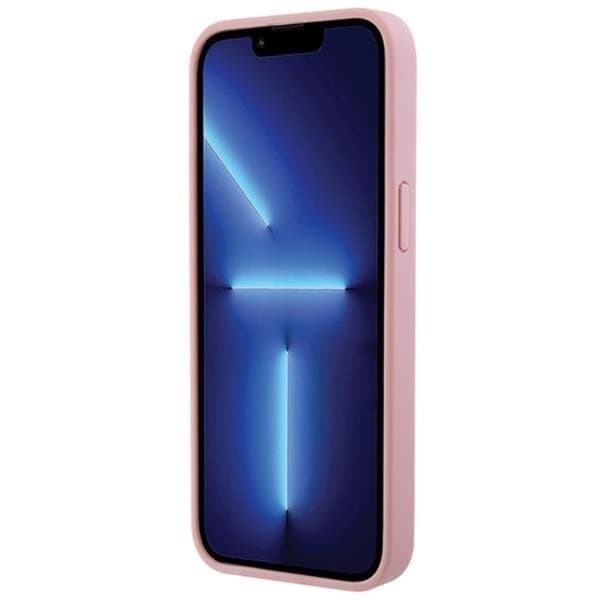 Guess iPhone 15 Pro Max Mobilskal Leather Stamped - Rosa