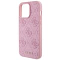 Miniatyrbild 6 av 8: Guess iPhone 15 Pro Max Mobilskal Leather Stamped - Rosa