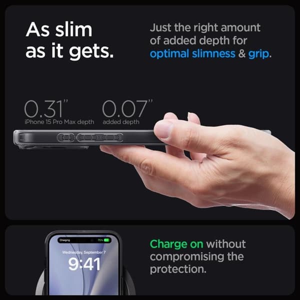 Spigen iPhone 15 Pro Max Mobilskal Magsafe Hybrid - Zero One