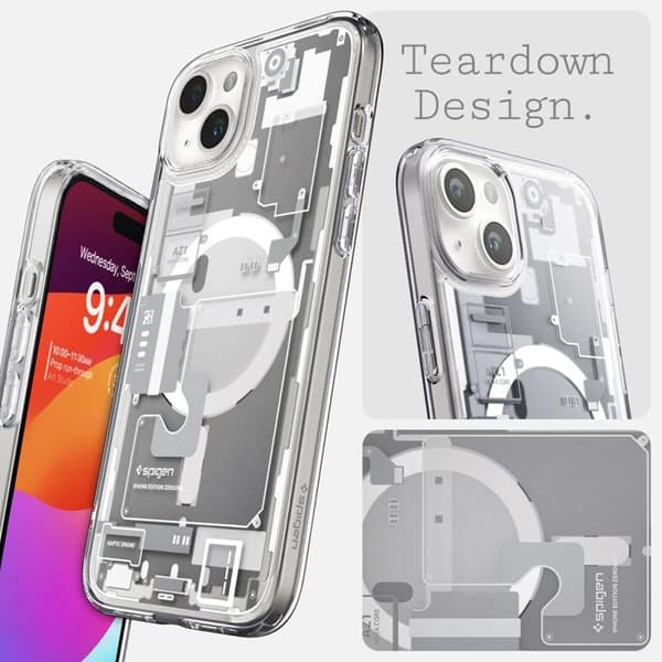 Spigen iPhone 15 Plus Mobilskal Magsafe Ultra Hybrid - Zero One Vit