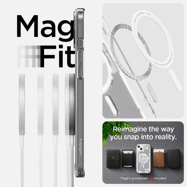 Spigen iPhone 15 Plus Mobilskal Magsafe Ultra Hybrid - Zero One Vit