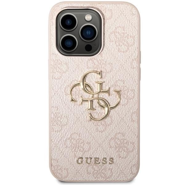 Guess iPhone 15 Pro Max Mobilskal Big Metall Logo - Rosa
