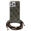 Miniatyrbild 4 av 11: Guess iPhone 15 Pro Max Mobilskal Crossbody Cord Print - Brun