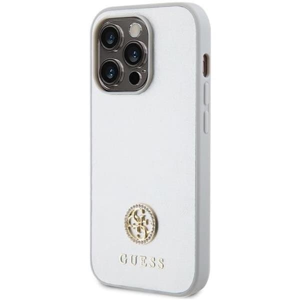 Guess iPhone 15 Plus Mobilskal Strass Metal Logo - Silver