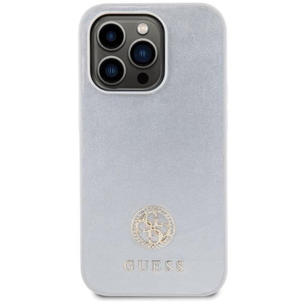 Guess iPhone 15 Plus Mobilskal Strass Metal Logo - Silver