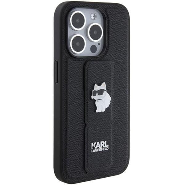 Karl Lagerfeld iPhone 15 Pro Max Mobilskal Gripstand Saffiano