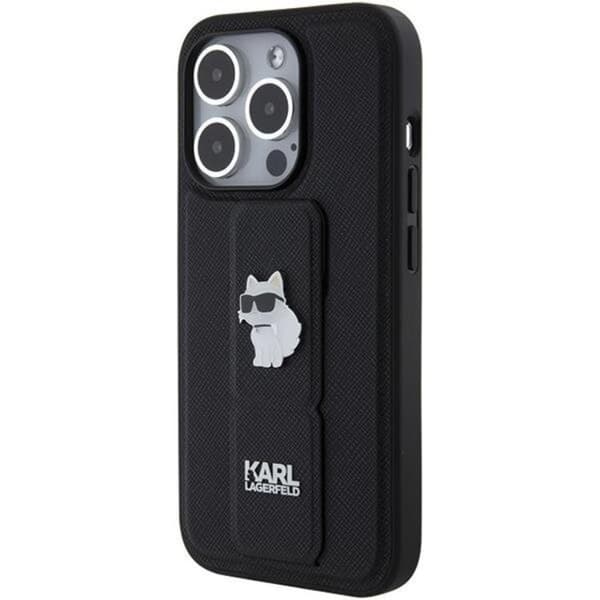 Karl Lagerfeld iPhone 15 Pro Max Mobilskal Gripstand Saffiano