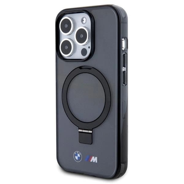 BMW iPhone 15 Pro Max Mobilskal Magsafe Ringställ M Collection - Svart