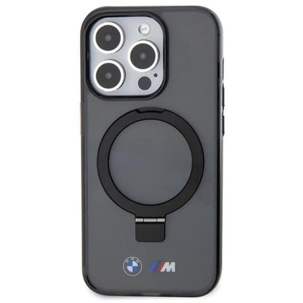 BMW iPhone 15 Pro Max Mobilskal Magsafe Ringställ M Collection - Svart