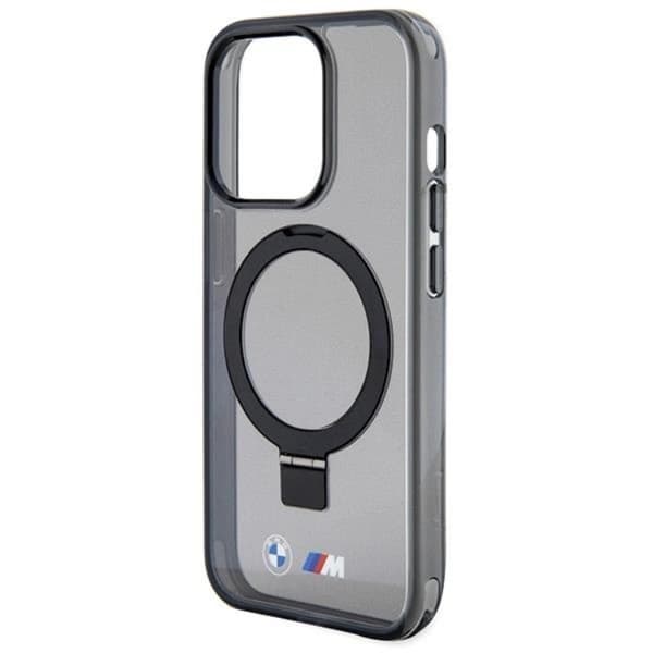 BMW iPhone 15 Pro Max Mobilskal Magsafe Ringställ M Collection - Svart