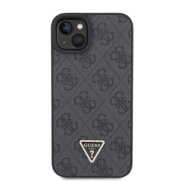 Guess iPhone 15 Mobilskal Crossbody Metall Logo - Svart