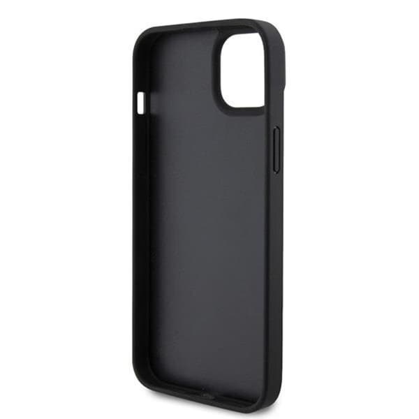 Guess iPhone 15 Mobilskal Crossbody Metall Logo - Svart