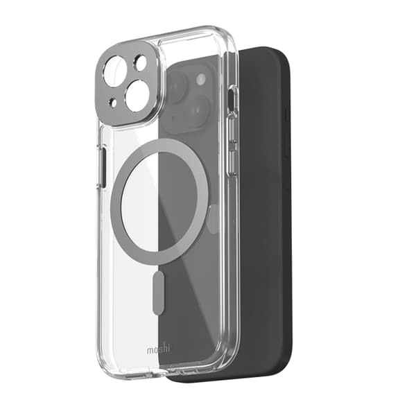 Moshi iPhone 15 Mobilskal Magsafe iGlaze - Meteoritgrå