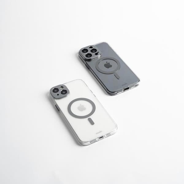 Moshi iPhone 15 Mobilskal Magsafe iGlaze - Meteoritgrå