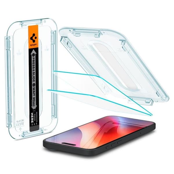 [2-Pack] Spigen iPhone 16/15 Härdat Glas Skärmskydd 'EZ' Fit
