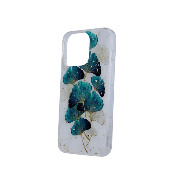 Guld Glam Skal Blad Design till iPhone 15 Pro Max