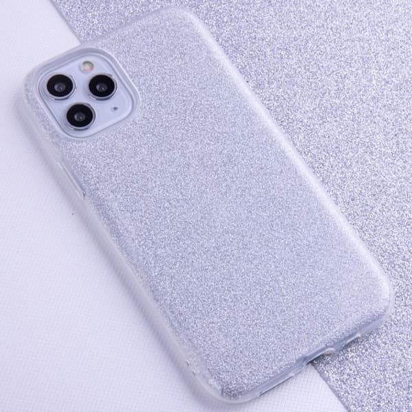 Glitter Skal till iPhone 13 Mini - Silver, Skyddande Mobilfodral