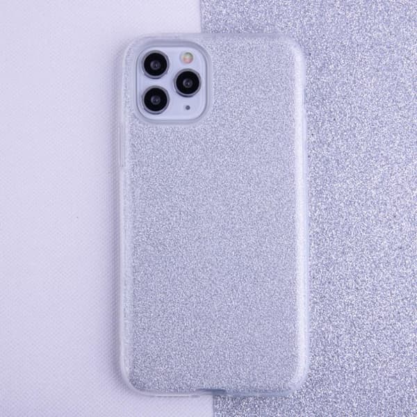 Glitter Skal till iPhone 13 Mini - Silver, Skyddande Mobilfodral