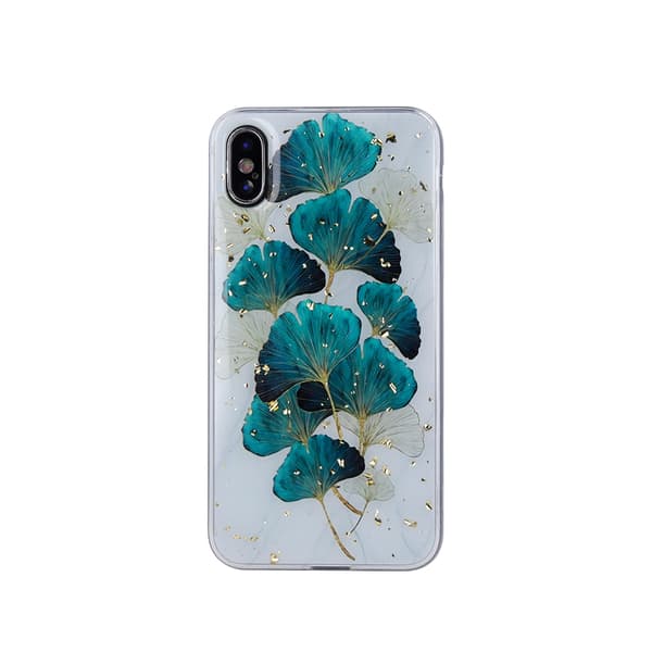 Guld Glam Skal Lövmotiv till iPhone 11