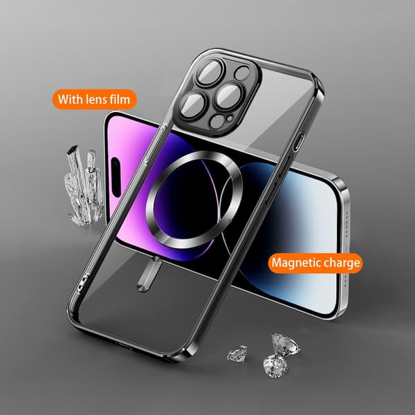Vmax Elektropläterat Mag TPU-skal iPhone 14 Pro Svart