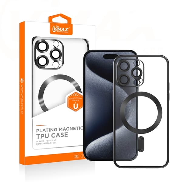 Vmax Elektropläterat Mag TPU-skal iPhone 14 Pro Svart