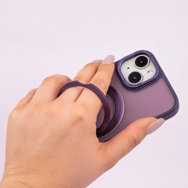 Mag Ring Roterande Skal iPhone 13 Pro Lila