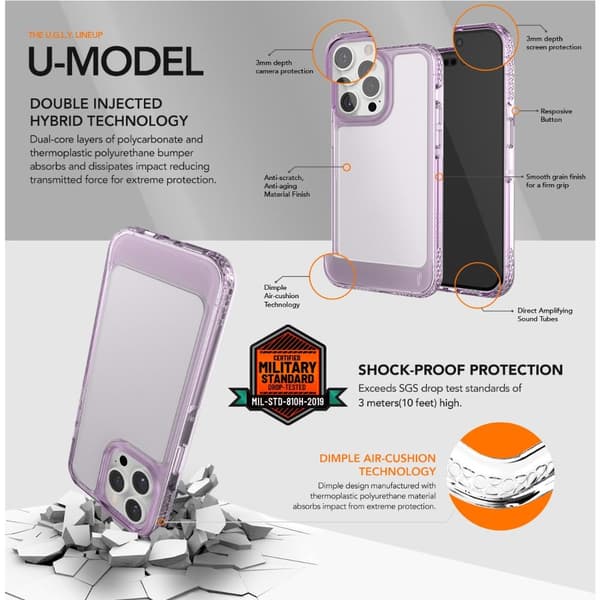 iPhone 15 Clear Pink Rubber Case