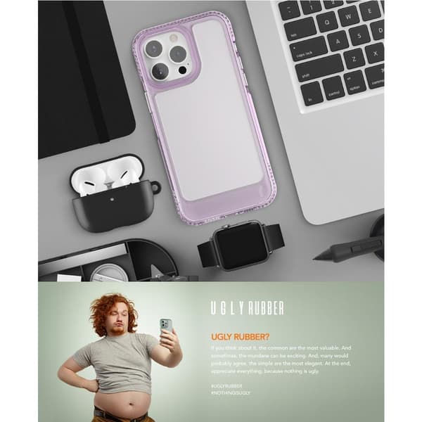 iPhone 15 Pro Skal Transparent Tålig Gummi