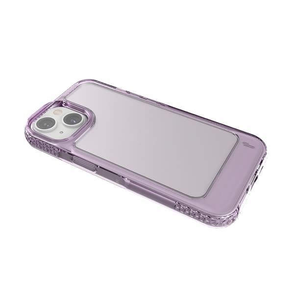 iPhone 15 Skal Genomskinligt Lila Tåligt Gummi