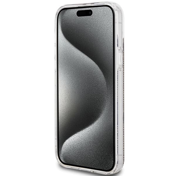 Guess iPhone 15 Plus Skal Brun Guld Rand