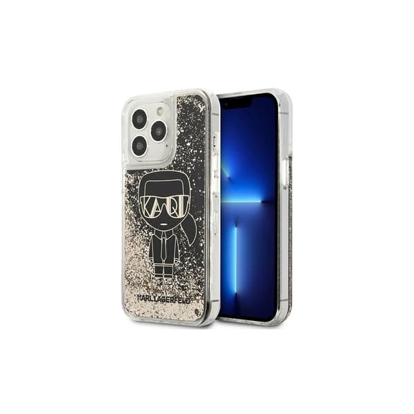 Karl Lagerfeld Liquid Glitter Skal för iPhone 13 Pro Svart