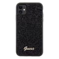 Miniatyrbild 3 av 8: Guess iPhone 11 Skal Disco Script PU Metall Svart